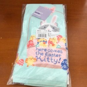 Easter Kitty Kitchen Towel 2-pk NWT